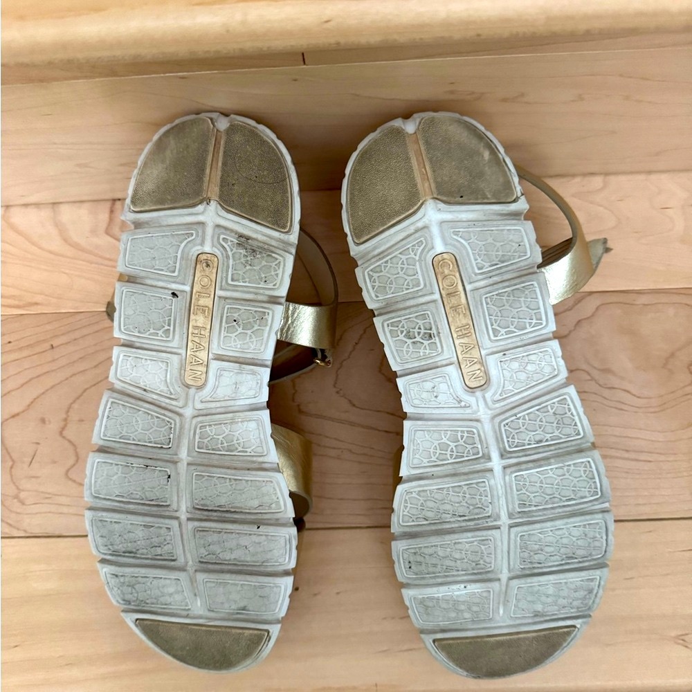 Cole Haan Gold Strappy Sandals - Picture 4 of 4